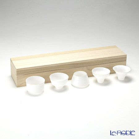 有田焼（やま平窯元 やまへい） エッグシェル ぐい呑み 5個セット