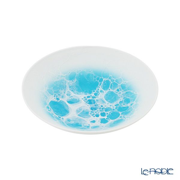 有田焼 やま平窯元 やまへい 泡 ブルー デザートボウル 13×3.5cm