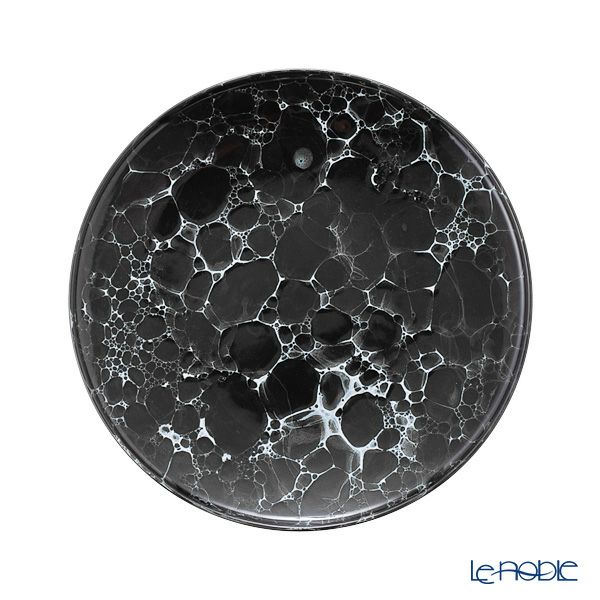 有田焼 やま平窯元 やまへい 泡 frame 黒釉志野泡 くろゆうしのあわ ラウンドプレート 21cm