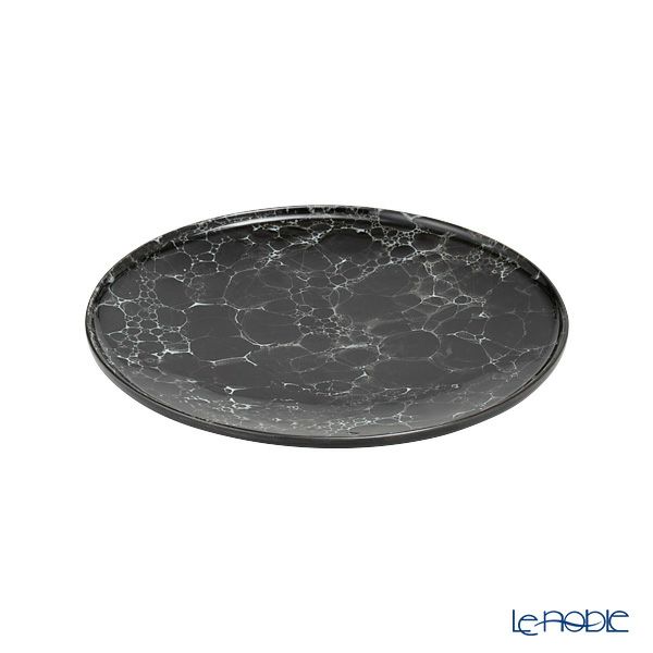 有田焼 やま平窯元 やまへい 泡 frame 黒釉志野泡 くろゆうしのあわ ラウンドプレート 16cm