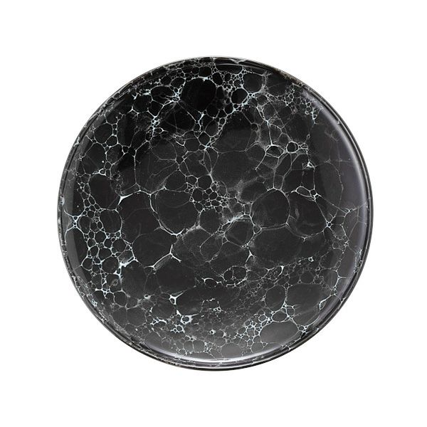 有田焼 やま平窯元 やまへい 泡 frame 黒釉志野泡 くろゆうしのあわ ラウンドプレート 16cm