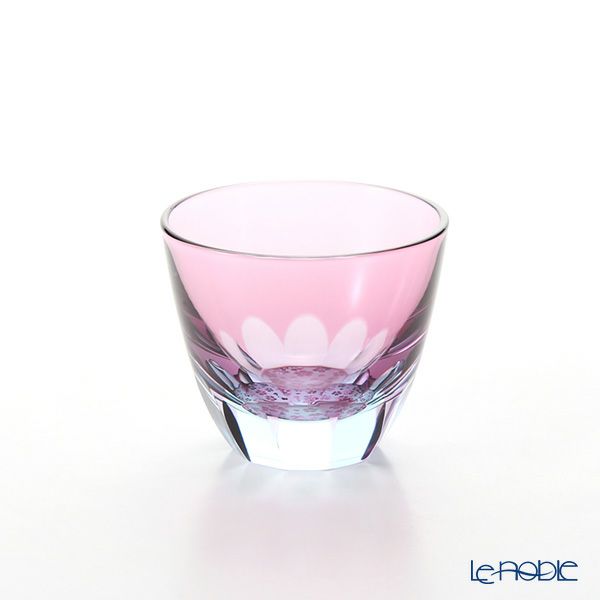 GLASS-LAB グラス・ラボ 江戸切子 砂切子 サクラサク ぐい呑み S-103-001