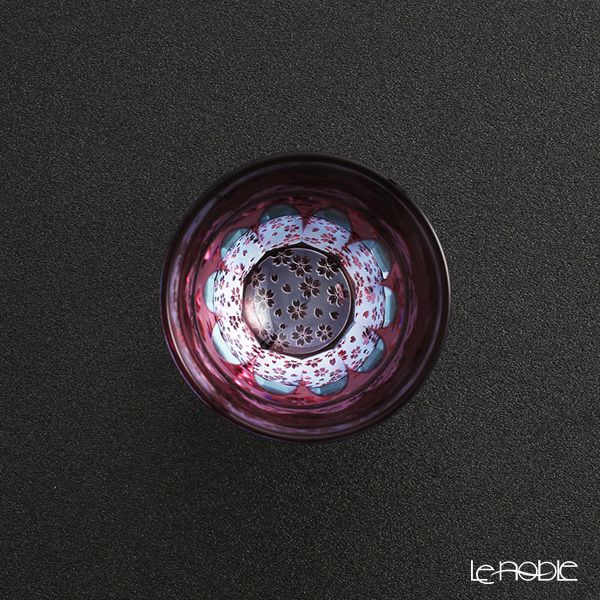 GLASS-LAB グラス・ラボ 江戸切子 砂切子 サクラサク ぐい呑み S-103-001