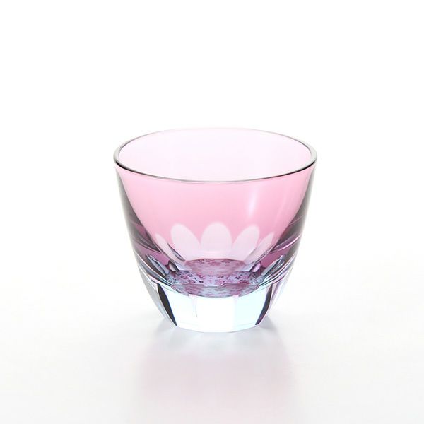 GLASS-LAB グラス・ラボ 江戸切子 砂切子 サクラサク ぐい呑み S-103-001