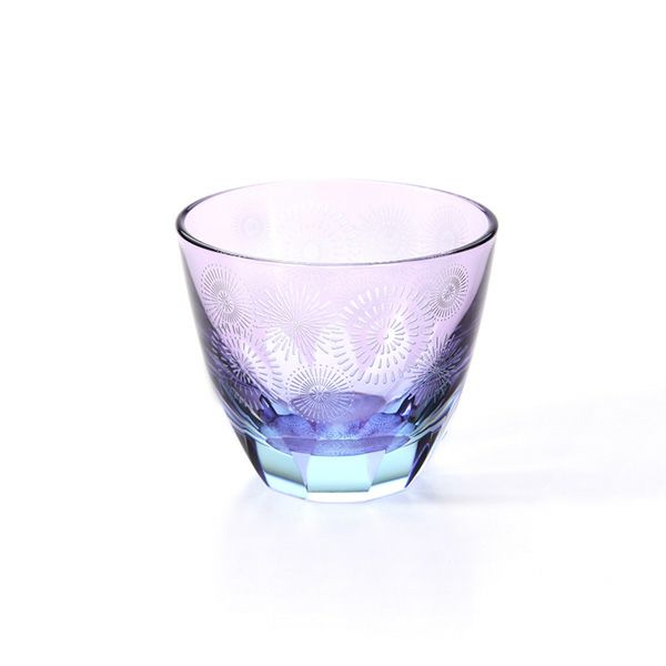 GLASS-LAB グラス・ラボ 江戸切子 砂切子 花火 水面 ぐい呑み S-103-003