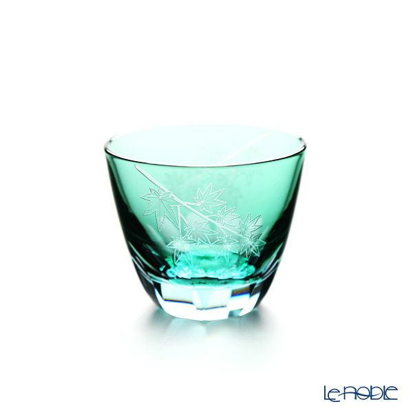 GLASS-LAB グラス・ラボ 江戸切子 砂切子 楓 水面 ぐい呑み S-103-004