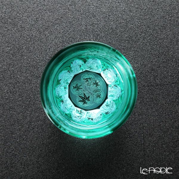 GLASS-LAB グラス・ラボ 江戸切子 砂切子 楓 水面 ぐい呑み S-103-004