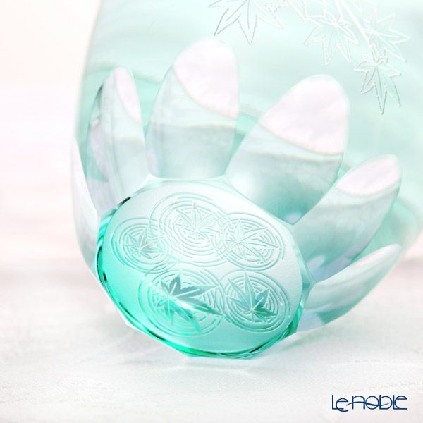 GLASS-LAB グラス・ラボ 江戸切子 砂切子 楓 水面 ぐい呑み S-103-004