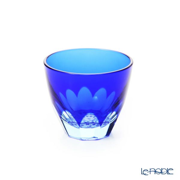 GLASS-LAB グラス・ラボ 江戸切子 砂切子 YUKI 瑠璃 ぐい呑み S-103-005