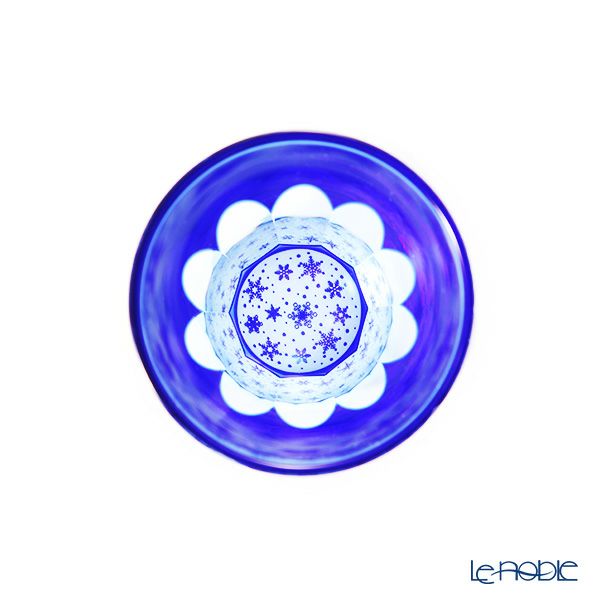 GLASS-LAB グラス・ラボ 江戸切子 砂切子 YUKI 瑠璃 ぐい呑み S-103-005