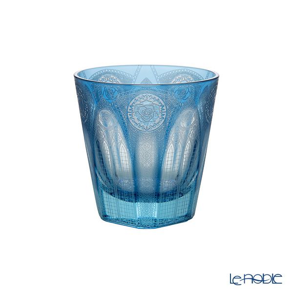 GLASS-LAB グラス・ラボ 江戸切子 砂切子 青薔薇の大聖堂 オールドグラス ライトブルー×インディゴブルー【2020江戸切子新作展 WEB投票第二位作品の別注カラー】