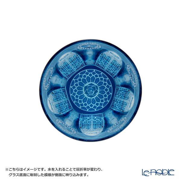 GLASS-LAB グラス・ラボ 江戸切子 砂切子 青薔薇の大聖堂 オールドグラス ライトブルー×インディゴブルー【2020江戸切子新作展 WEB投票第二位作品の別注カラー】