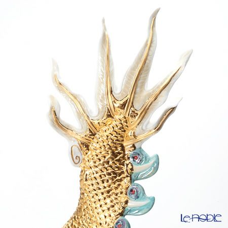 リヤドロ 臥龍（GOLD） HIGH PORCELAIN 01973 台座付