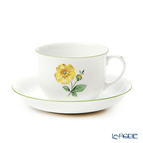 アウガルテン（AUGARTEN） ウィンナーフラワー （5089K） 野バラ イエロー コーヒーカップ＆ソーサー 200ml（001シューベルトシェイプ）