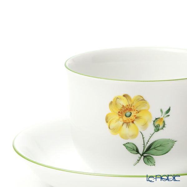 アウガルテン（AUGARTEN） ウィンナーフラワー （5089K） 野バラ イエロー コーヒーカップ＆ソーサー 200ml（001シューベルトシェイプ）