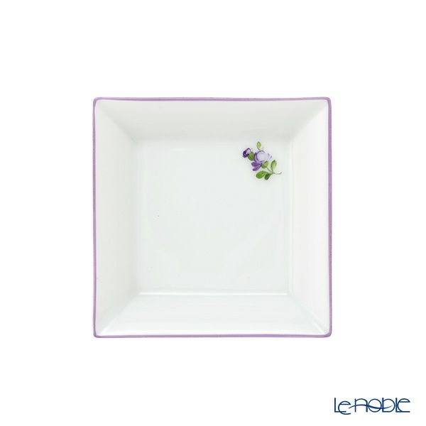 アウガルテン（AUGARTEN） プティットフルール（7096L） ライラック スクエアディッシュ 8×8cm（867）