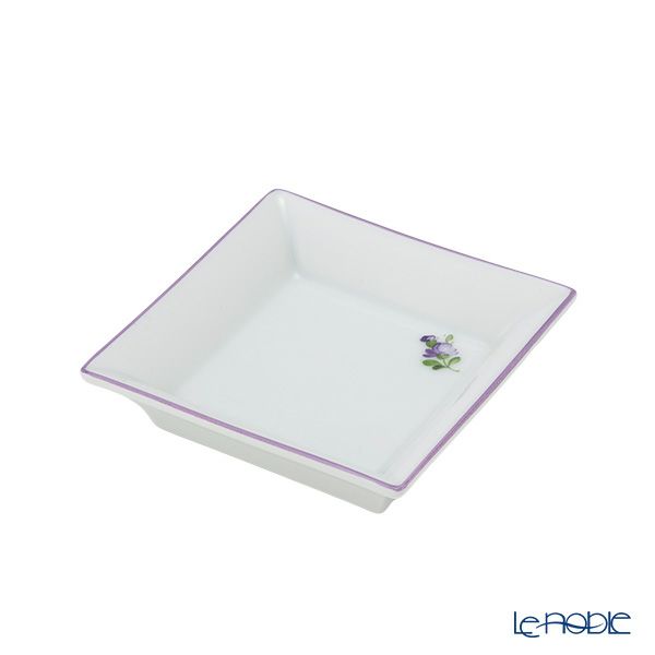 アウガルテン（AUGARTEN） プティットフルール（7096L） ライラック スクエアディッシュ 8×8cm（867）