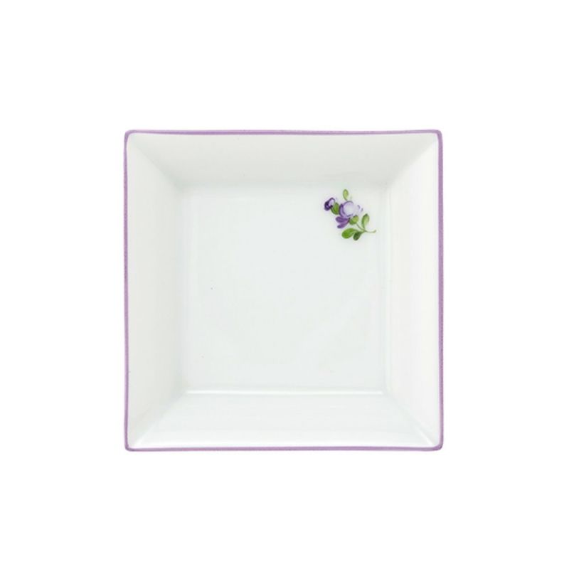 アウガルテン（AUGARTEN） プティットフルール（7096L） ライラック スクエアディッシュ 8×8cm（867）