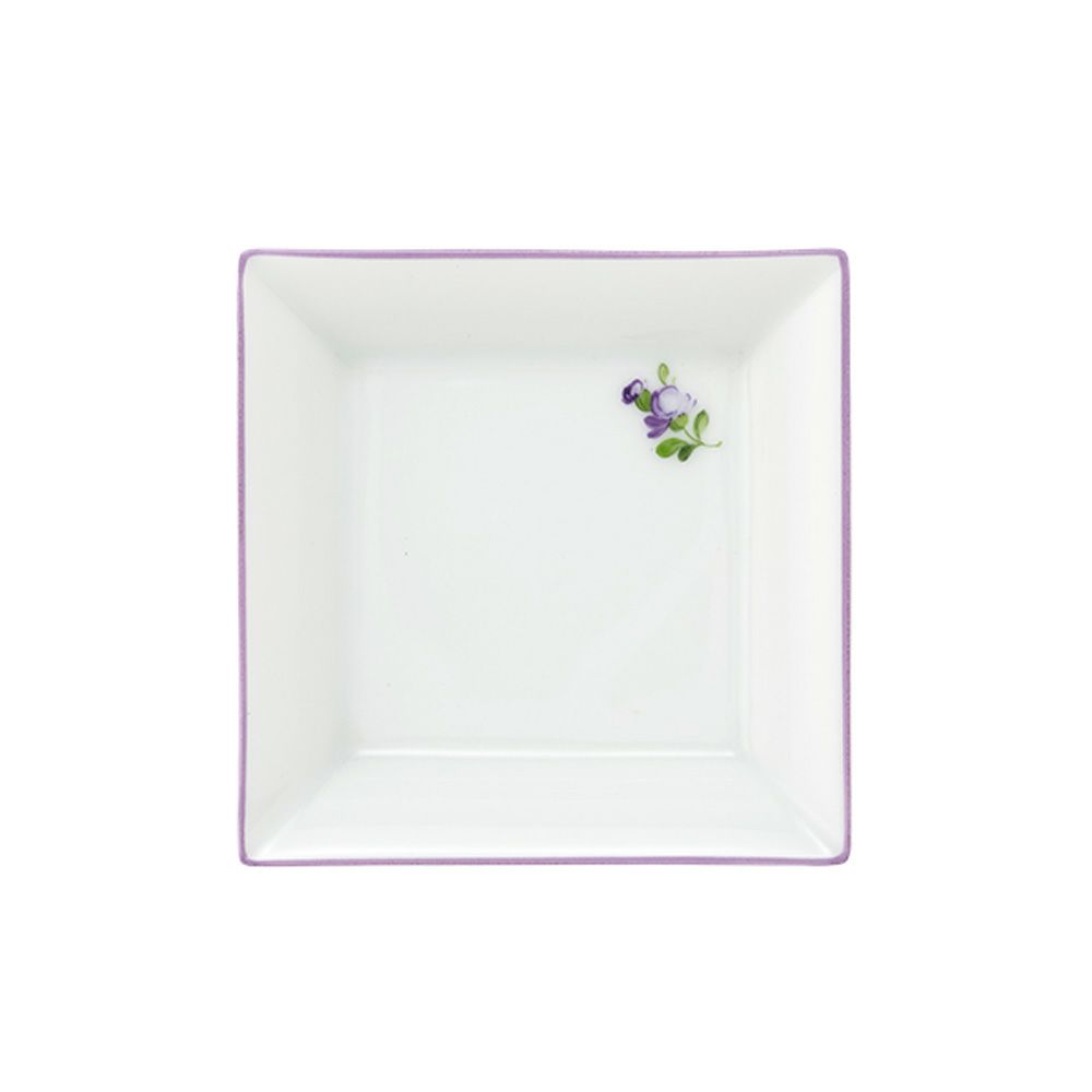 アウガルテン（AUGARTEN） プティットフルール（7096L） ライラック スクエアディッシュ 8×8cm（867）