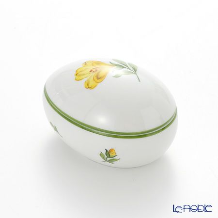 アウガルテン（AUGARTEN） ウィンナーフラワー（5089M） イエロークロッカス エッグシェイプボックス（606）