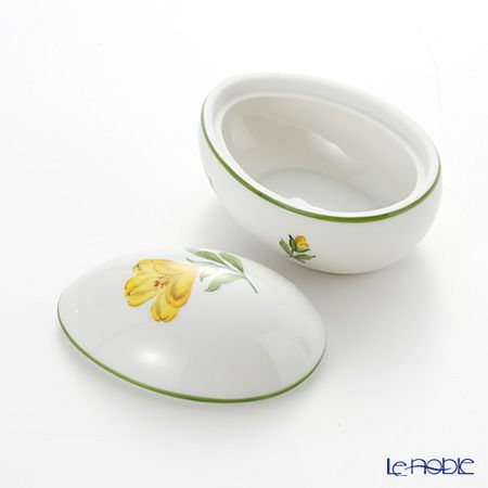 アウガルテン（AUGARTEN） ウィンナーフラワー（5089M） イエロークロッカス エッグシェイプボックス（606）