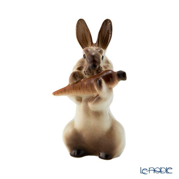 ロシア食器 インペリアル・ポーセリン フィギュリン 野ウサギと人参 8cm