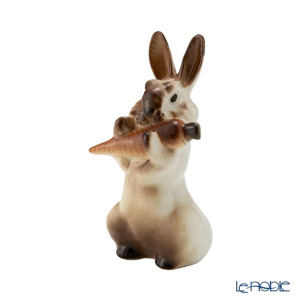 ロシア食器 インペリアル・ポーセリン フィギュリン 野ウサギと人参 8cm