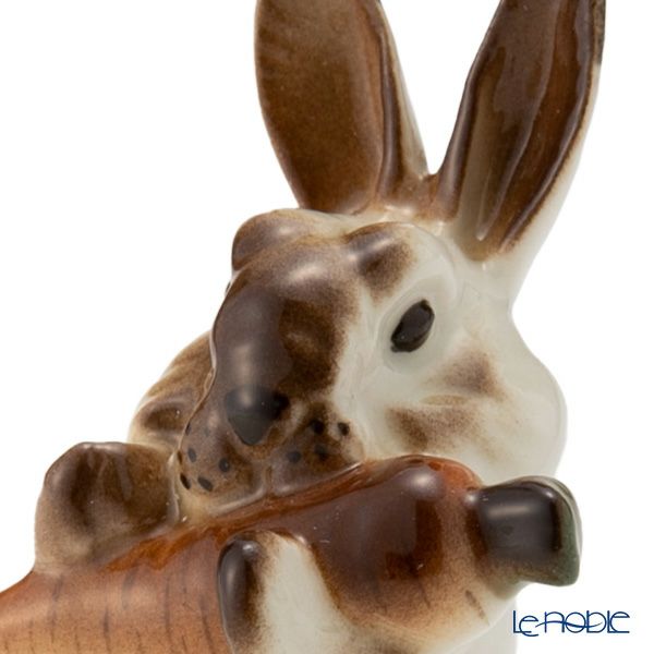 ロシア食器 インペリアル・ポーセリン フィギュリン 野ウサギと人参 8cm
