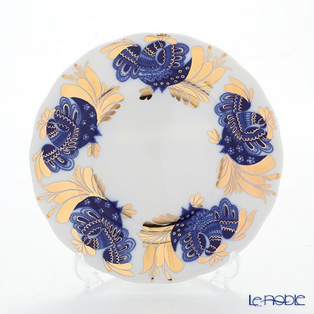 ロシア食器 インペリアル・ポーセリン ゴールデンガーデン プレート 18cm