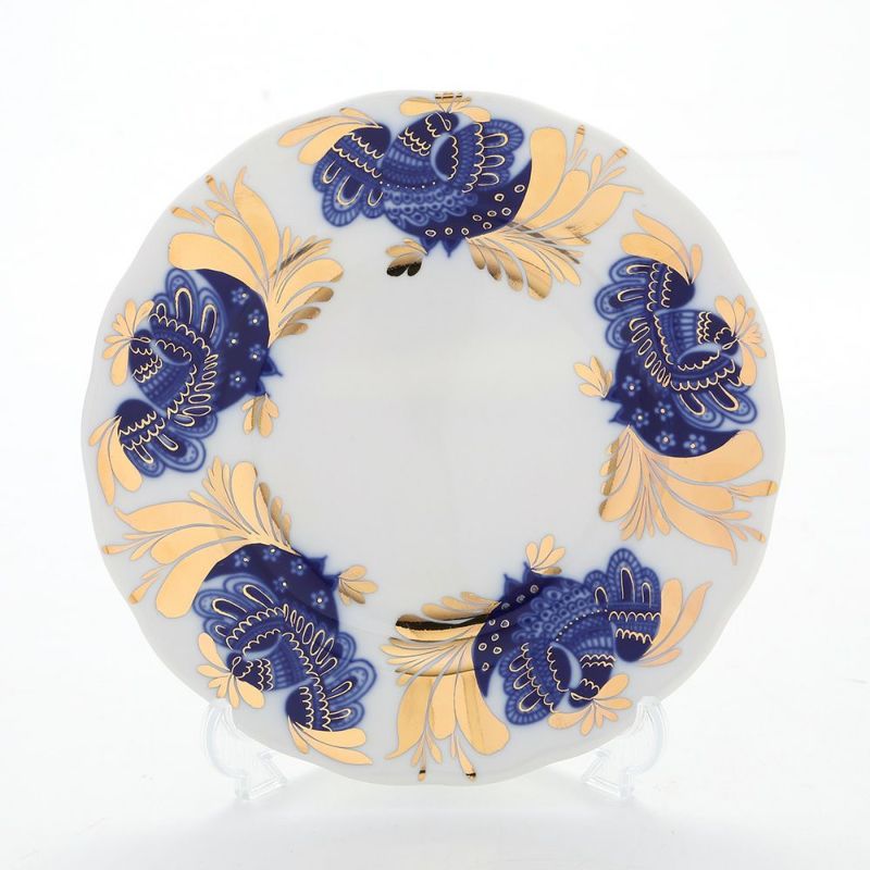 ロシア食器 インペリアル・ポーセリン ゴールデンガーデン プレート 18cm