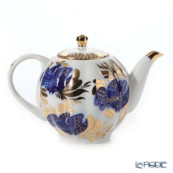 ロシア食器 インペリアル・ポーセリン ゴールデンガーデン ティーポット（チューリップ）600ml