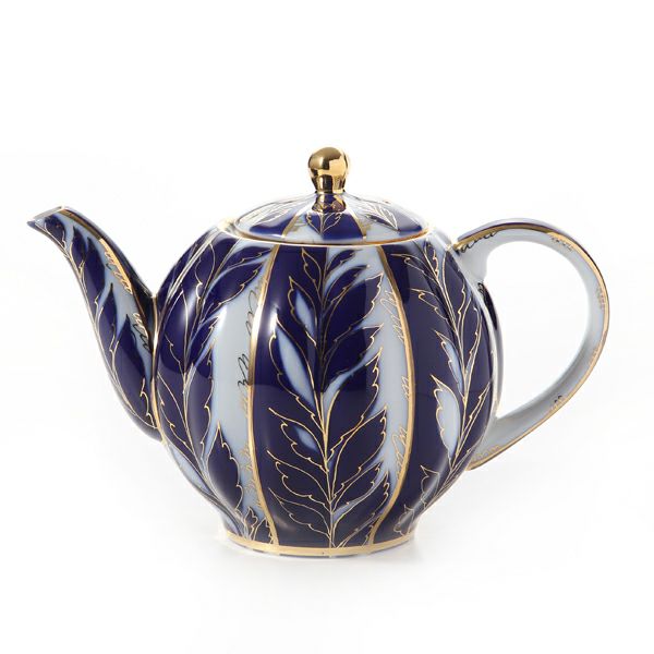 ロシア食器 インペリアル・ポーセリン ウインターイブニング ティーポット（チューリップ）