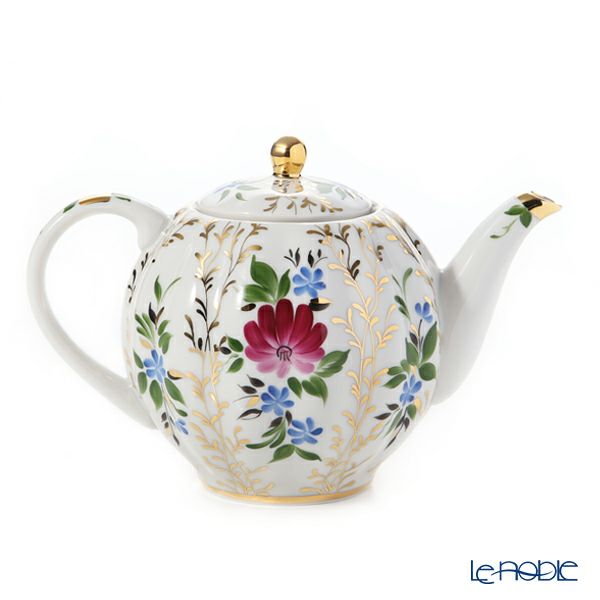 ロシア食器 インペリアル・ポーセリン ゴールデングラス ティーポット（チューリップ）