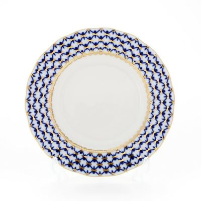 ロシア食器 インペリアル・ポーセリン コバルトネット プレート 27cm
