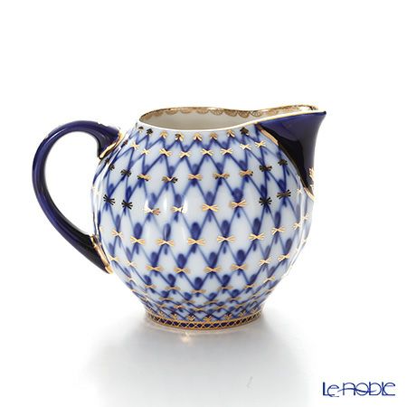 ロシア食器 インペリアル・ポーセリン コバルトネット クリーマー 300ml