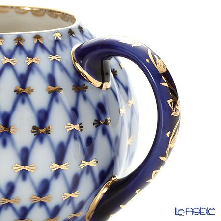 ロシア食器 インペリアル・ポーセリン コバルトネット クリーマー 300ml
