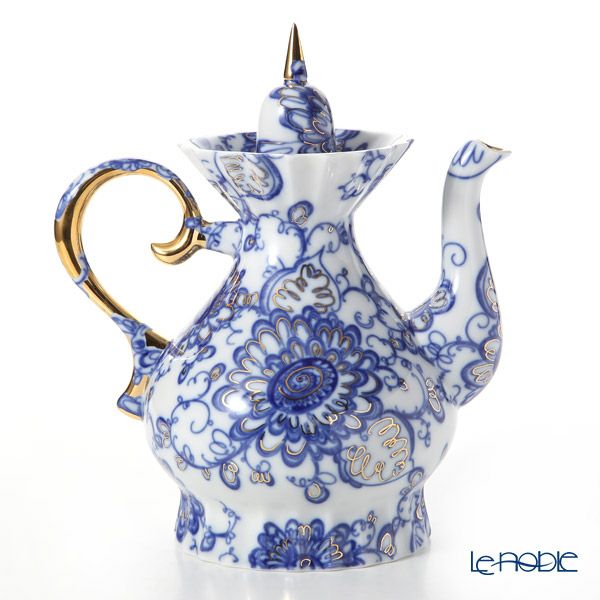ロシア食器 インペリアル・ポーセリン シンギングガーデン ティーポット（マーキー）1100ml