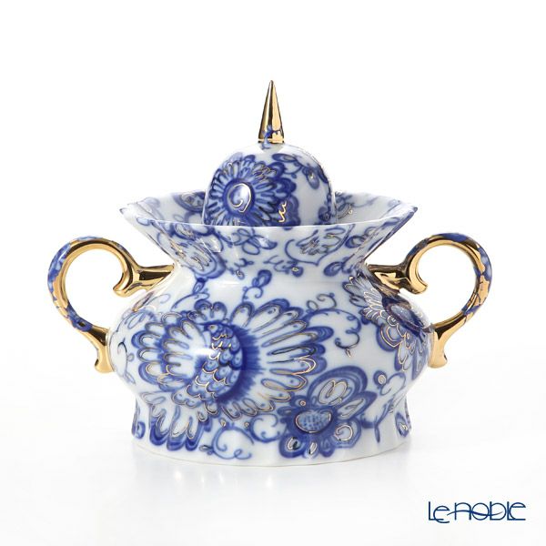 ロシア食器 インペリアル・ポーセリン シンギングガーデン シュガーポット（マーキー）600ml