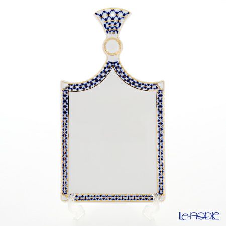 ロシア食器 インペリアル・ポーセリン コバルトネット チーズボード 33.5cm