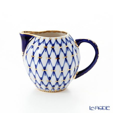 ロシア食器 インペリアル・ポーセリン コバルトネット クリーマー 200ml