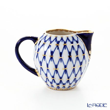 ロシア食器 インペリアル・ポーセリン コバルトネット クリーマー 200ml