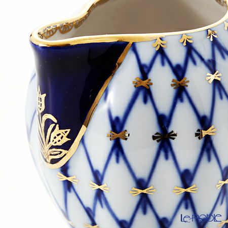 ロシア食器 インペリアル・ポーセリン コバルトネット クリーマー 200ml