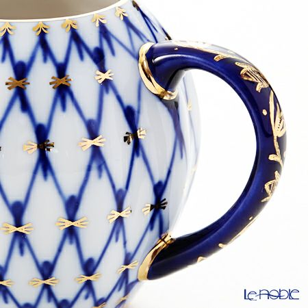 ロシア食器 インペリアル・ポーセリン コバルトネット クリーマー 200ml