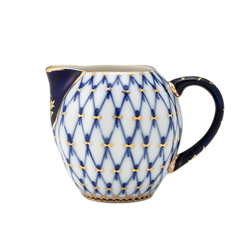 ロシア食器 インペリアル・ポーセリン コバルトネット クリーマー 200ml A