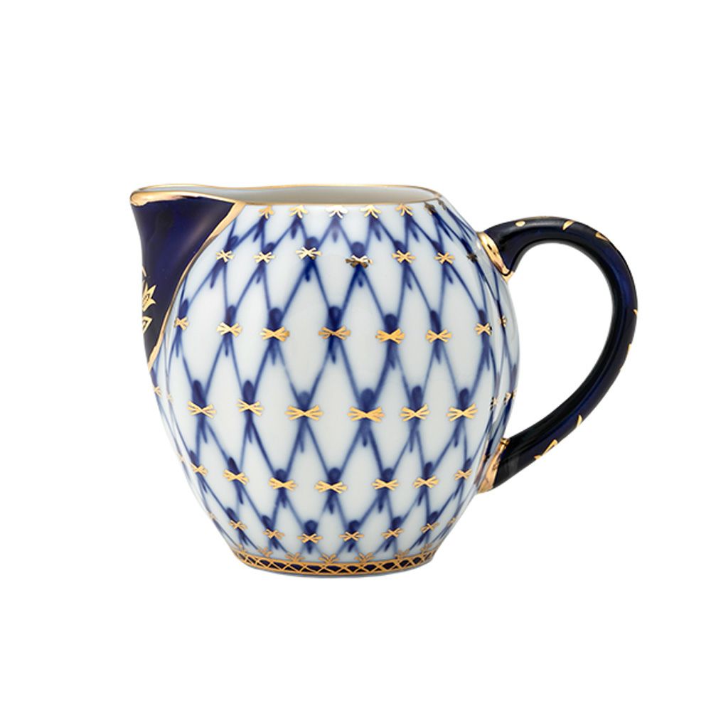 ロシア食器 インペリアル・ポーセリン コバルトネット クリーマー 200ml A