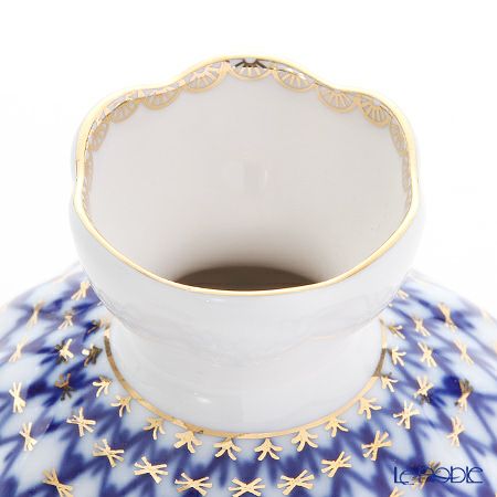 ロシア食器 インペリアル・ポーセリン コバルトネット ベース 12cm