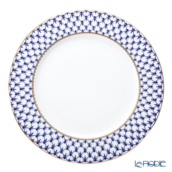 ロシア食器 インペリアル・ポーセリン コバルトネット プレート 32cm