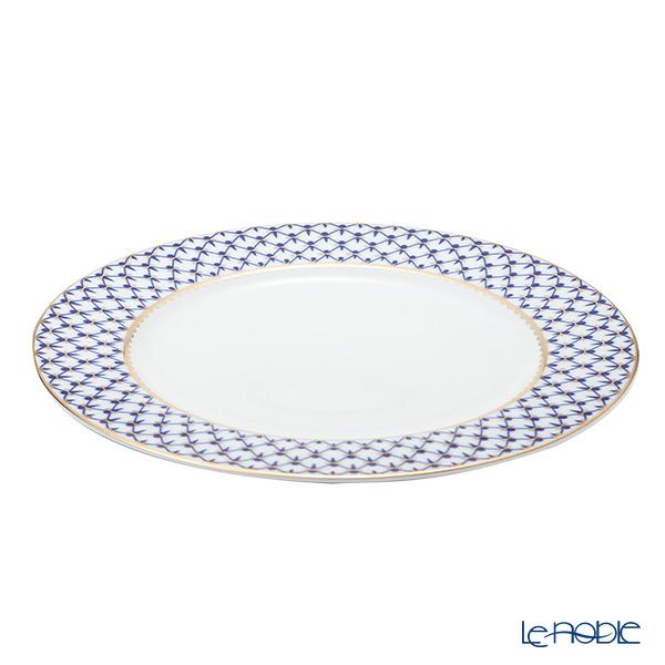 ロシア食器 インペリアル・ポーセリン コバルトネット プレート 32cm