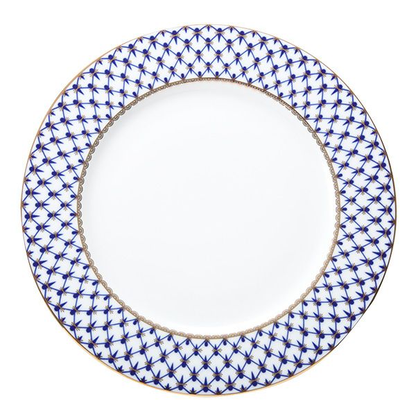 ロシア食器 インペリアル・ポーセリン コバルトネット プレート 32cm