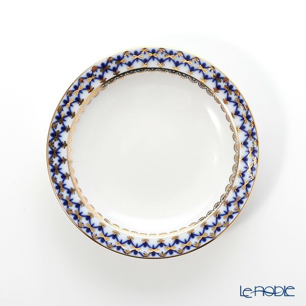 ロシア食器 インペリアル・ポーセリン コバルトネット プレート 11.7cm